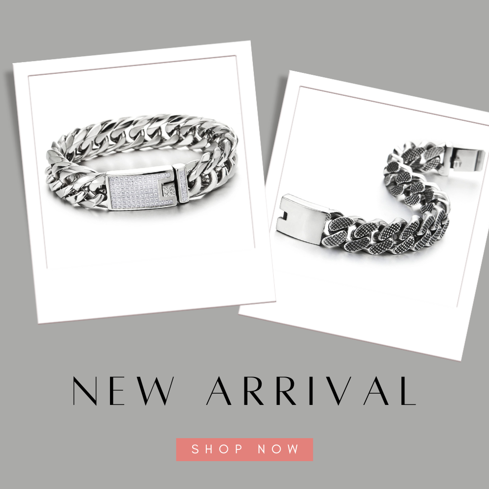 COOLSTEELANDBEYOND Mannelijke grote armband van roestvrij staal voor mannen en vrouwen - met pantserketting ornament, roestvrij staal, zilver, niet van toepassing COOLSTEELANDBEYOND Mannelijke grote armband van roestvrij staal voor mannen en vrouwen - met pantserketting ornament, roestvrij staal, zilver, niet van toepassing