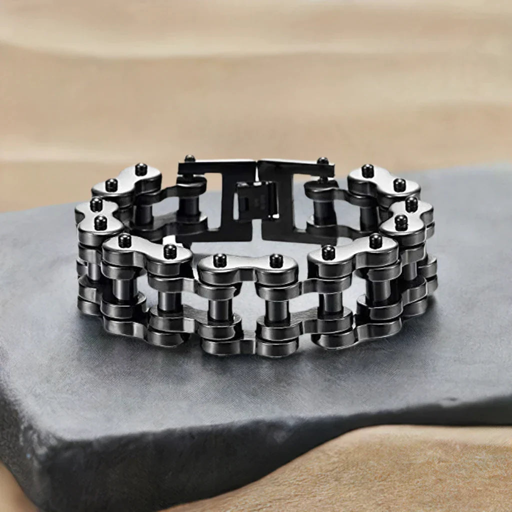 coolsteelandbeyond biker bracelet for men