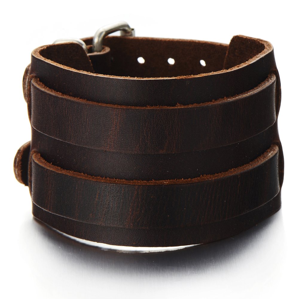 Men's Leather Bracelets - COOLSTEELANDBEYOND Jewelry