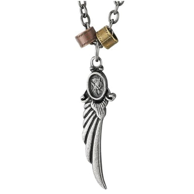 COOLSTEELANDBEYOND Mens Womens Vintage Angel Wing Pendant Charm Necklace