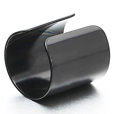 2pcs Stainless Steel Ear Cuff Ear Clip Non-Piercing Clip On Earrings for Men and Women