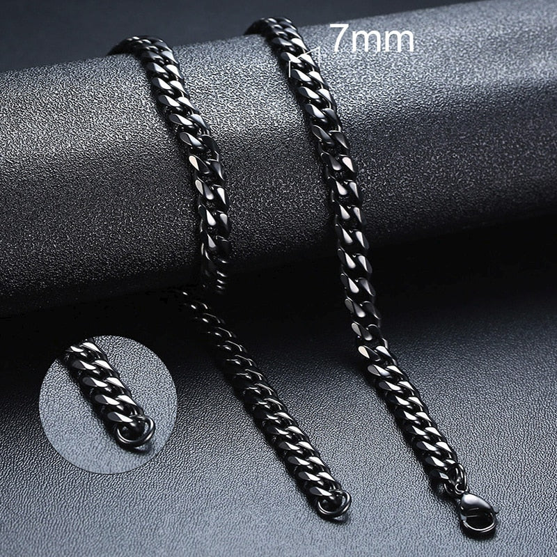 Unisex Gold-Tone Stainless Steel Cuban Link Chain,  Vintage Punk Style Choker Necklace for Men and Women