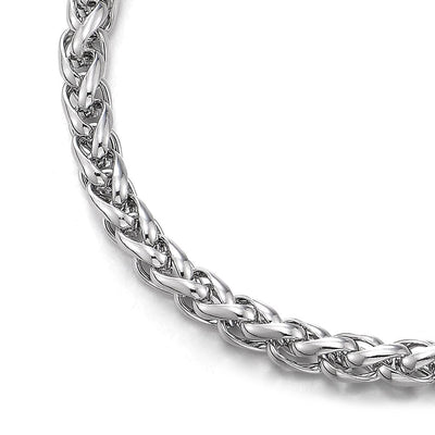 COOLSTEELANDBEYOND Classic Stainless Steel Franco Chain Anklet Bracelet for Women, Adjustable - COOLSTEELANDBEYOND Jewelry