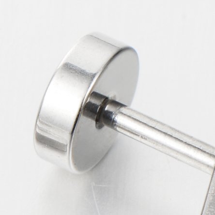 2pcs 12MM Satin Screw Circle Stud Earrings for Men Women Steel Cheater Fake Ear Plugs Gauges - COOLSTEELANDBEYOND Jewelry