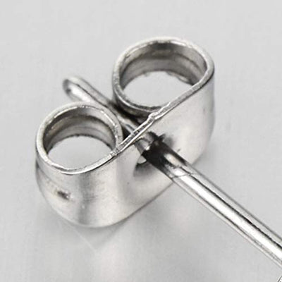 2pcs Mens Womens Stainless Steel Stud Grooved Irregular Star Earrings - COOLSTEELANDBEYOND Jewelry