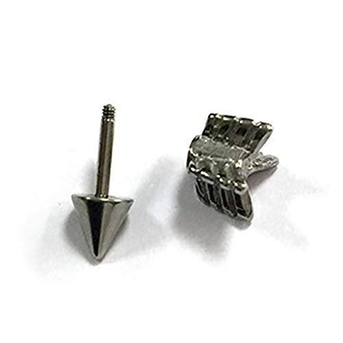 Cool Black Stainless Steel Arrow Spike Stud Earrings for Men Women,2 Pcs - COOLSTEELANDBEYOND Jewelry