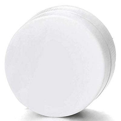 Magnetic White Acrylic Circle Stud Earrings for Men Women, Non-Piercing Clip On Cheater Fake Gauges - coolsteelandbeyond