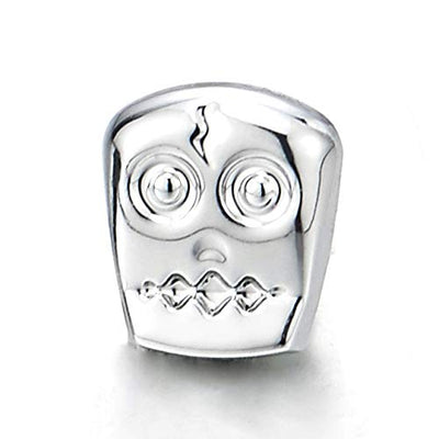 Small Magnetic Clown Mask Owl Stud Earrings for Men Women, Non-Piercing Clip On Cheater Ear Gauges - coolsteelandbeyond