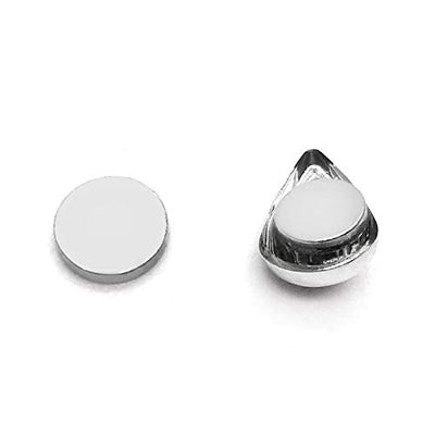 Womens Small Magnetic Teardrop Stud Earring, Non-Piercing Clip On Fake Ear, Polished - COOLSTEELANDBEYOND Jewelry