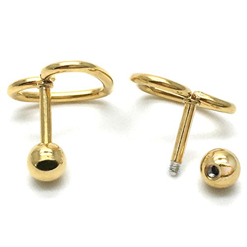 Womens Stainless Steel Gold Color Open Heart Stud Earrings, Screw Back, 2Pcs - COOLSTEELANDBEYOND Jewelry