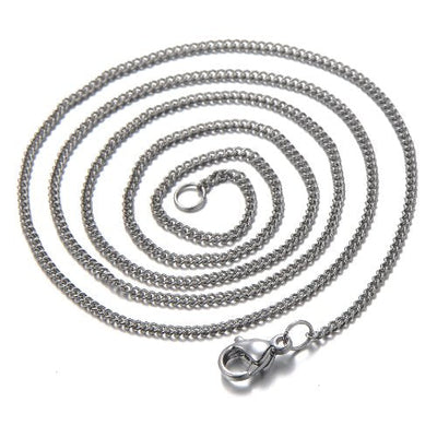 COOLSTEELANDBEYOND 6.5mm Cubic Zirconia Round Solitaire Bezel Set Stainless Steel Pendant Necklace 20 Inches Chain - coolsteelandbeyond