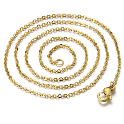 COOLSTEELANDBEYOND Womens Steel Gold Color Two Dolphins Playing Circle Pendant Necklace with 20 inches Rope Chain - coolsteelandbeyond